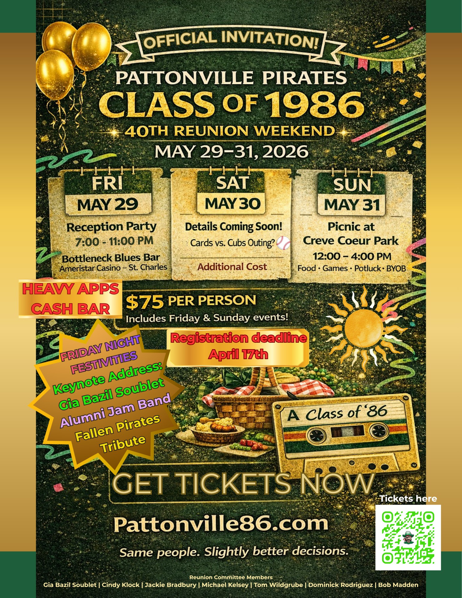 40th Reunion Official Invitation